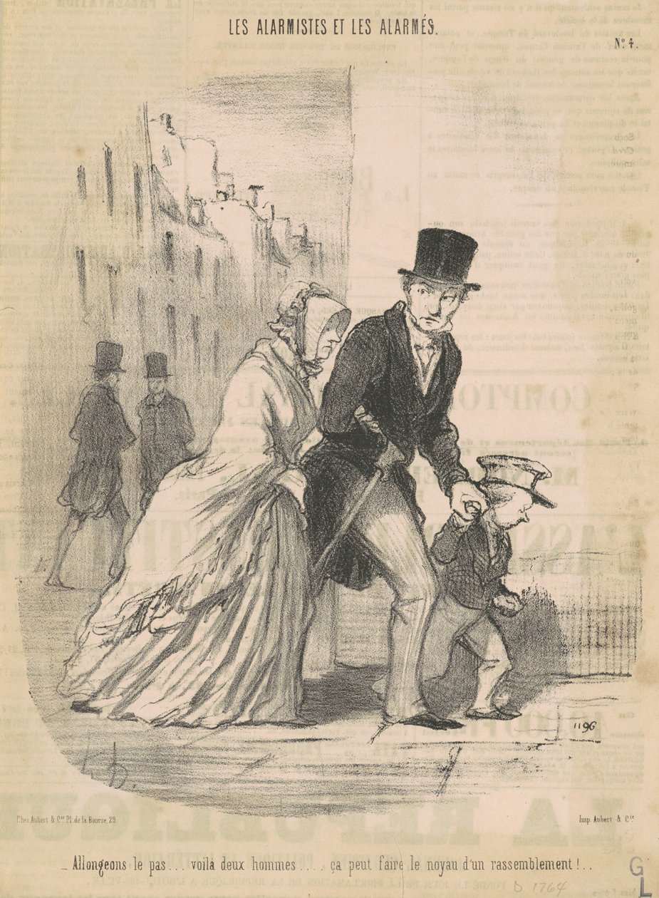 Vamos alongar o passo... aqui estão aqueles homens... de Honoré Daumier