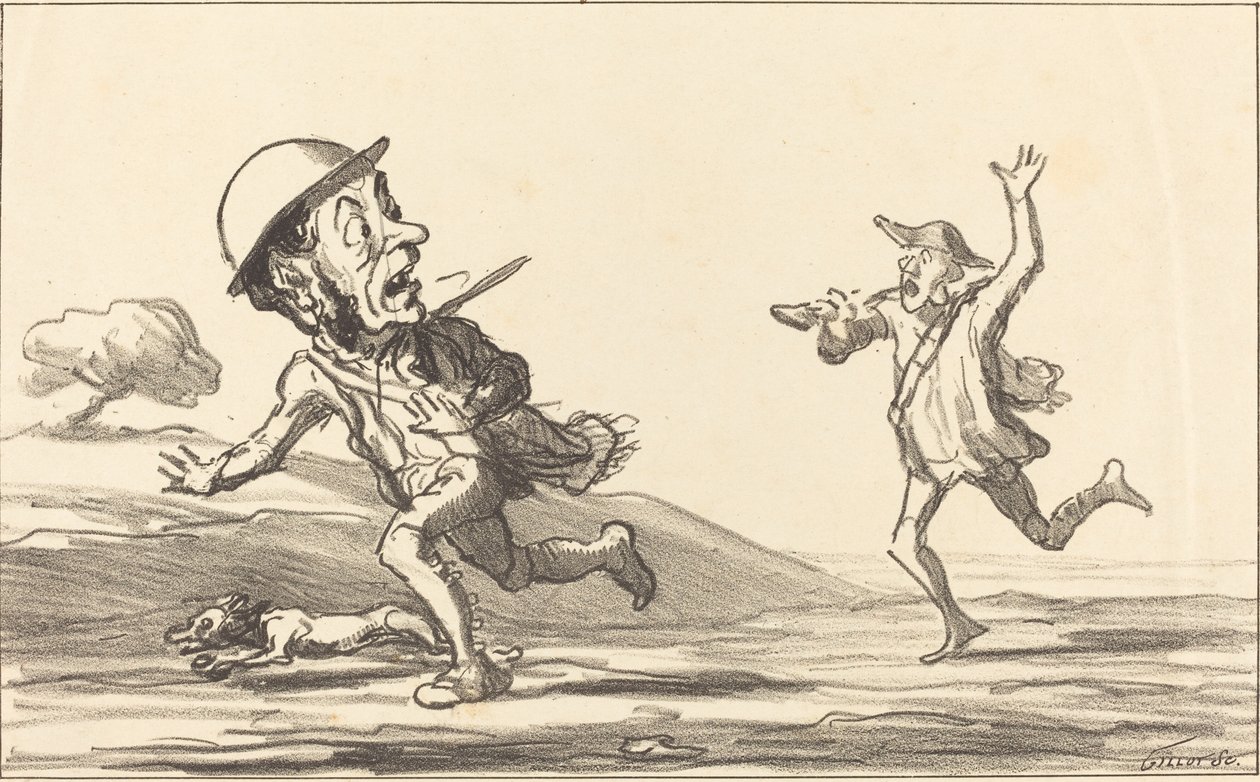 Vamos!... parece... caça reservada de Honoré Daumier