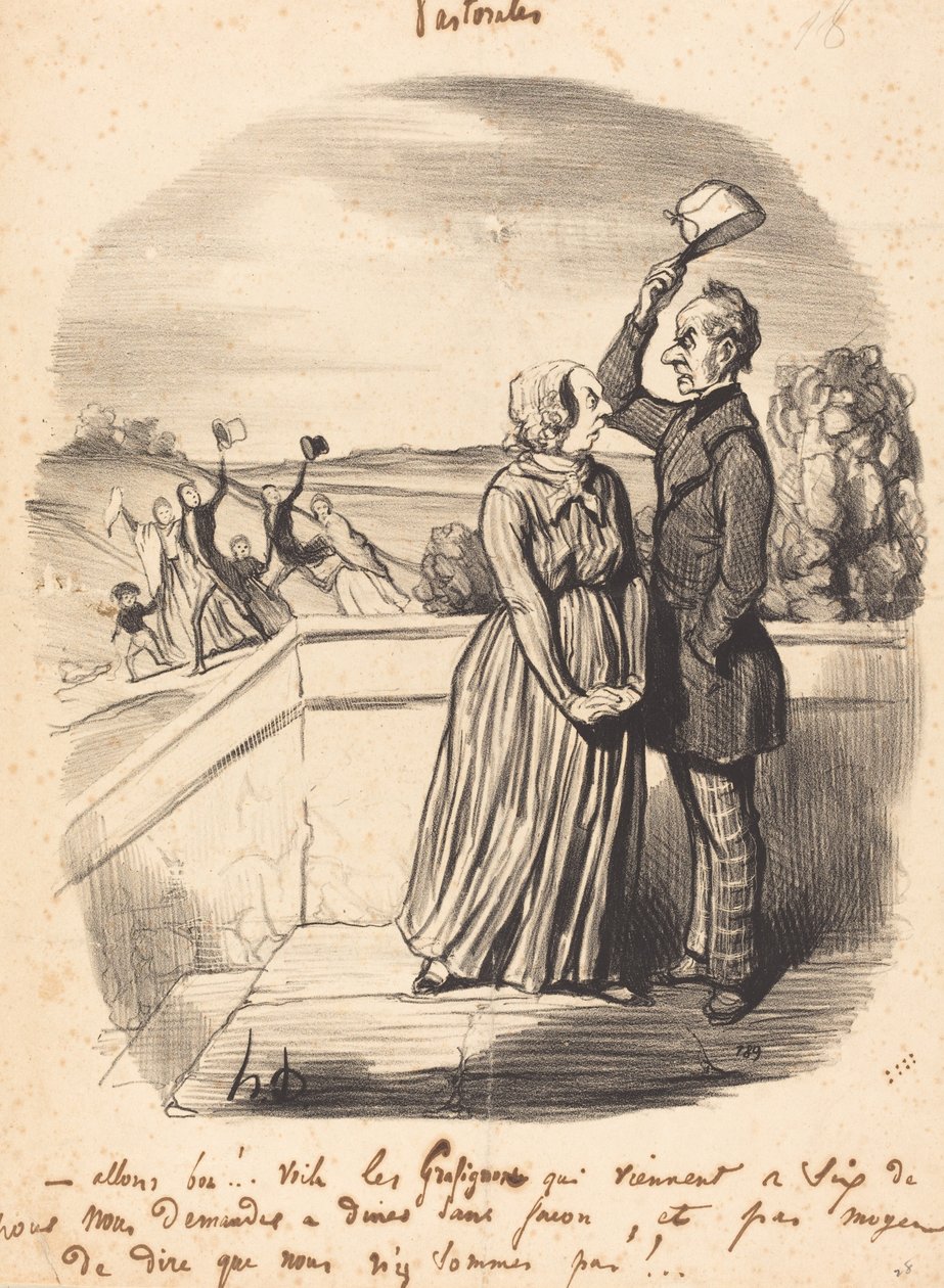 Vamos lá!...aqui estão os grafignons... de Honoré Daumier