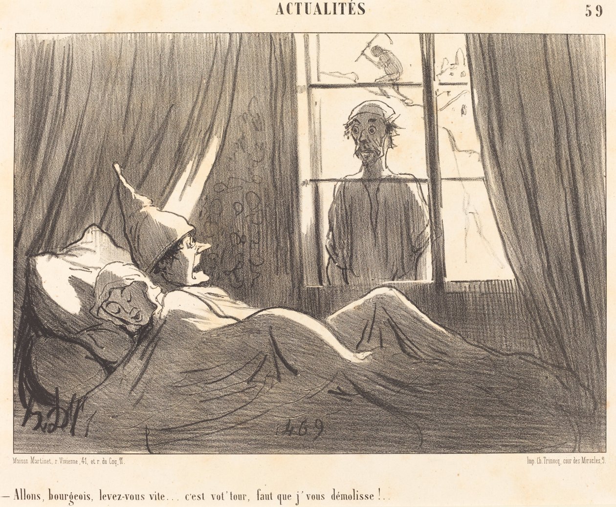 Vamos burguês, levante-se rápido... de Honoré Daumier