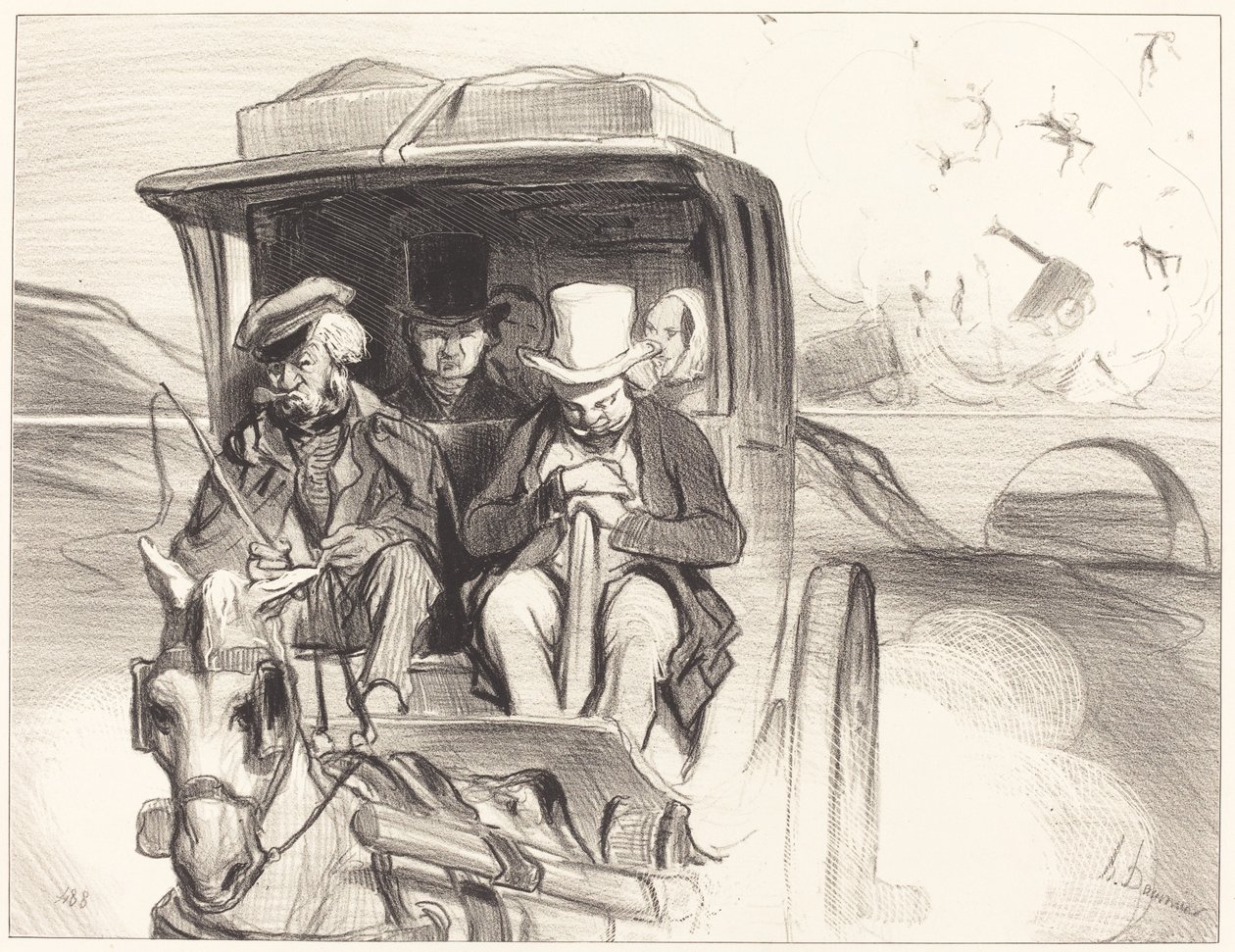 Vamos lá então... que diabos carrapato... de Honoré Daumier