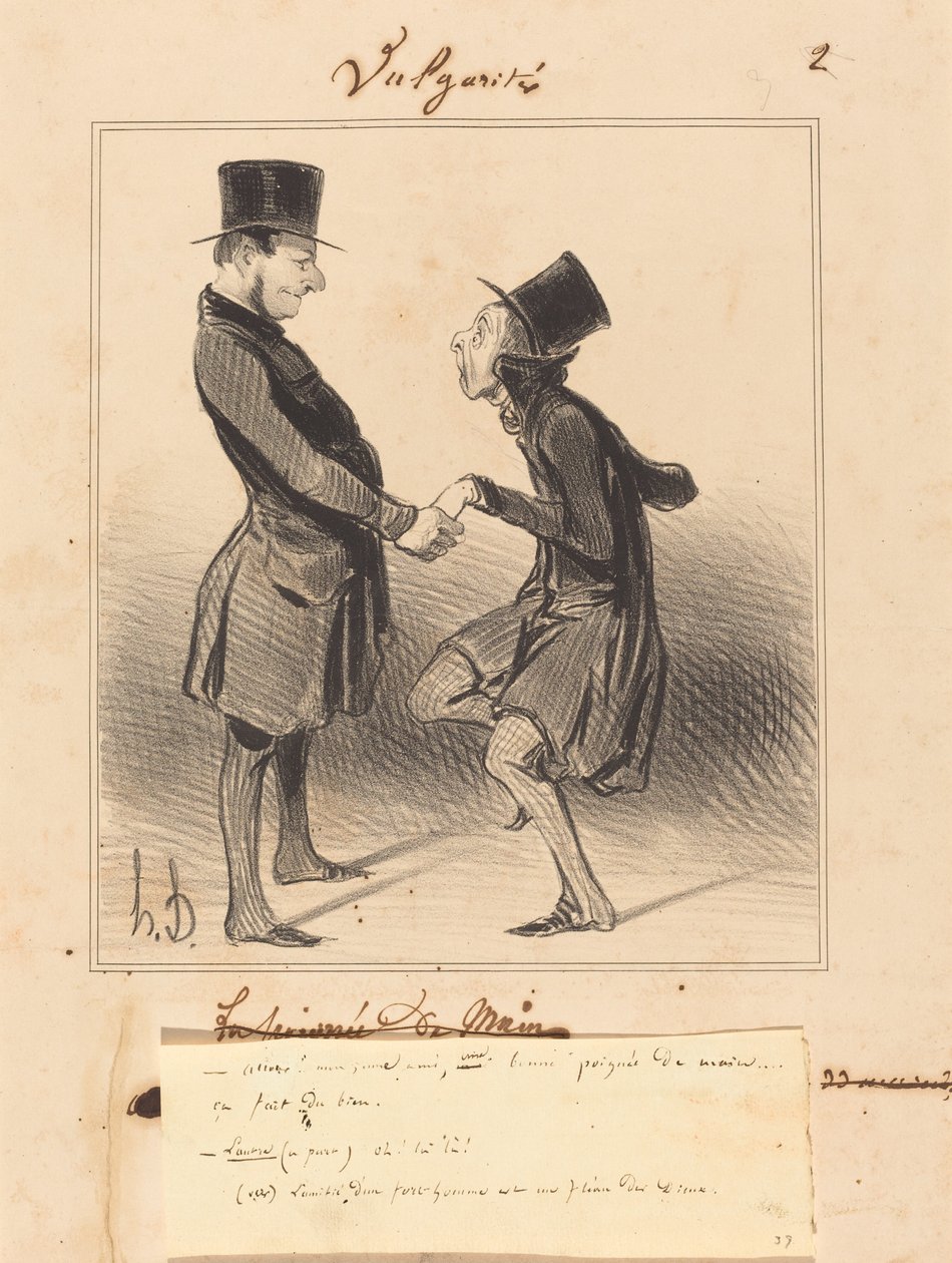 Allons! mon jeune ami, une bonne poignée... de Honoré Daumier