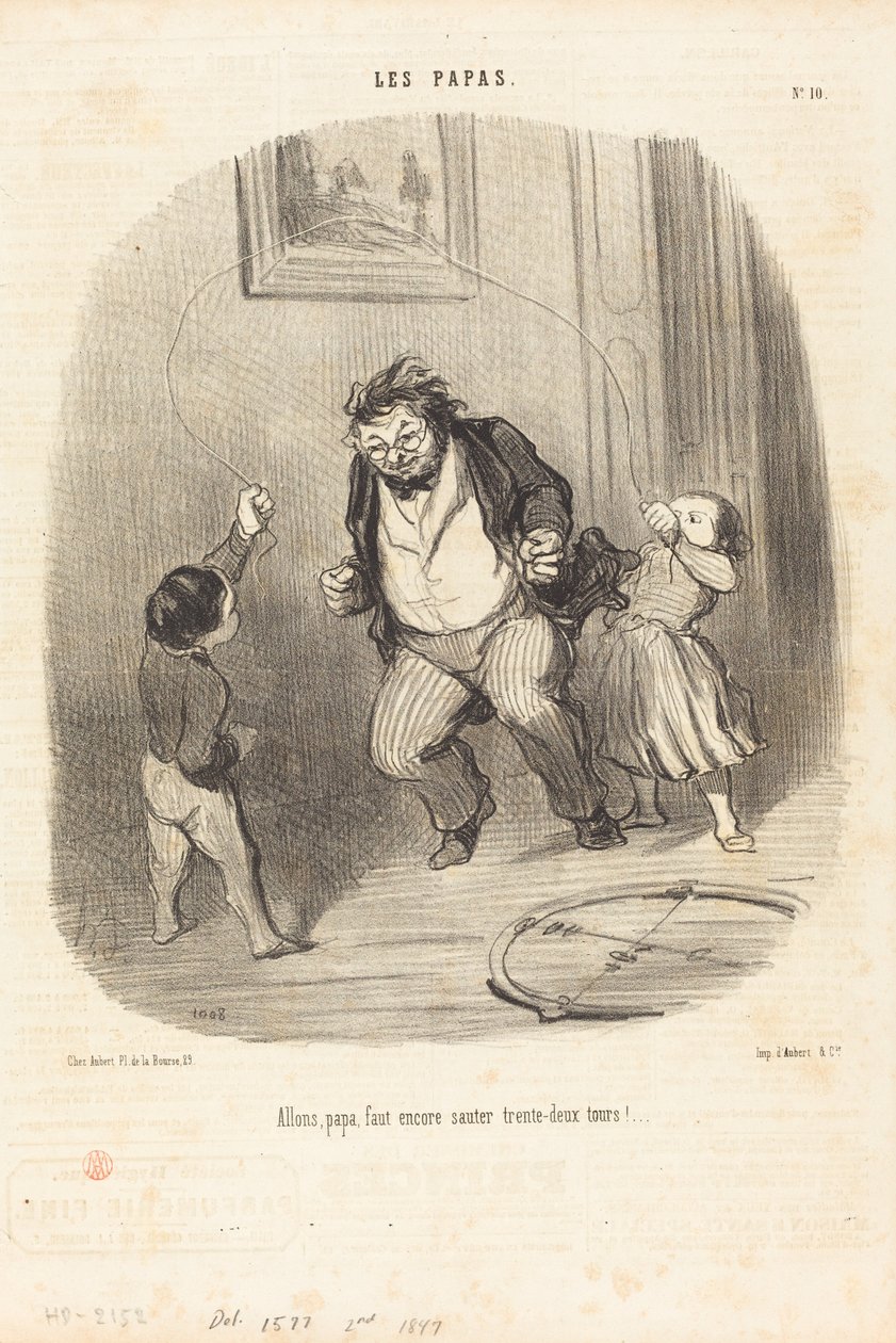 Vamos, papai... mais... trinta e duas voltas!... de Honoré Daumier