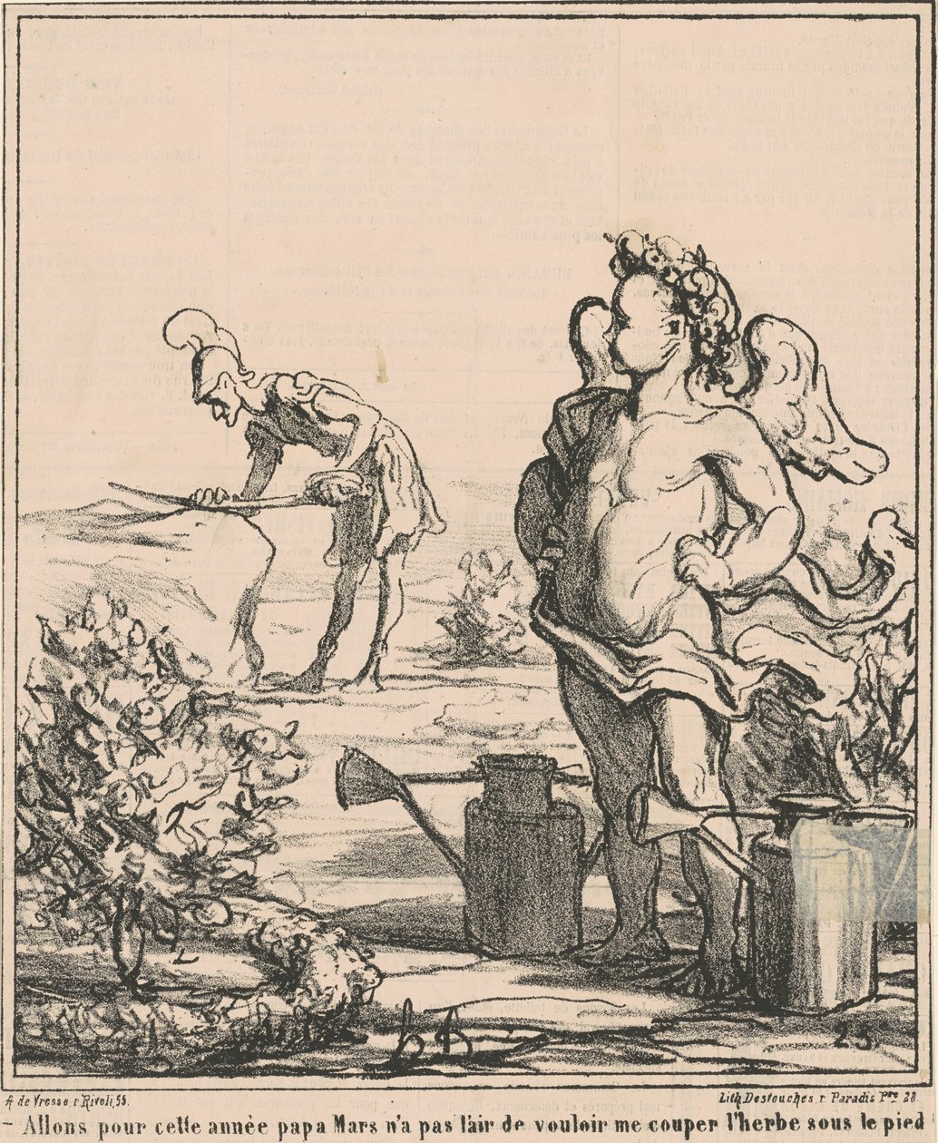 Vamos para o ano pai março... de Honoré Daumier