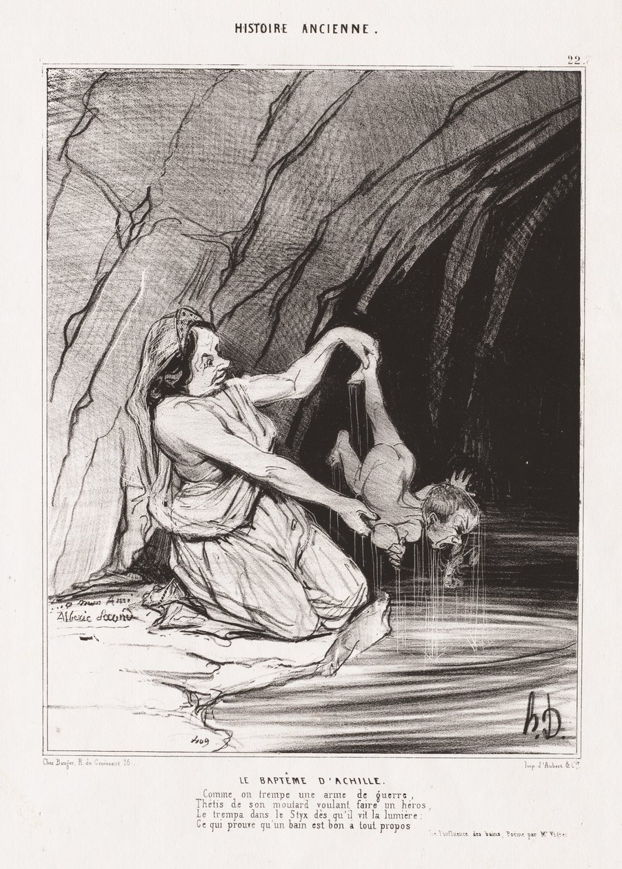 História Antiga: Pr. 22, O Batismo de Aquiles de Honoré Daumier