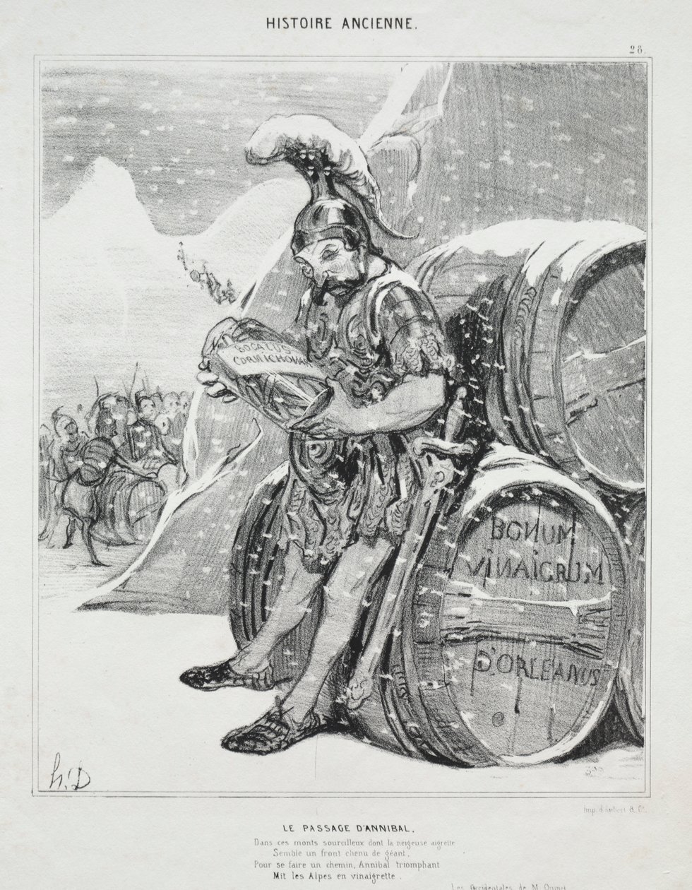 História Antiga, placa 28: A Passagem de Aníbal de Honoré Daumier