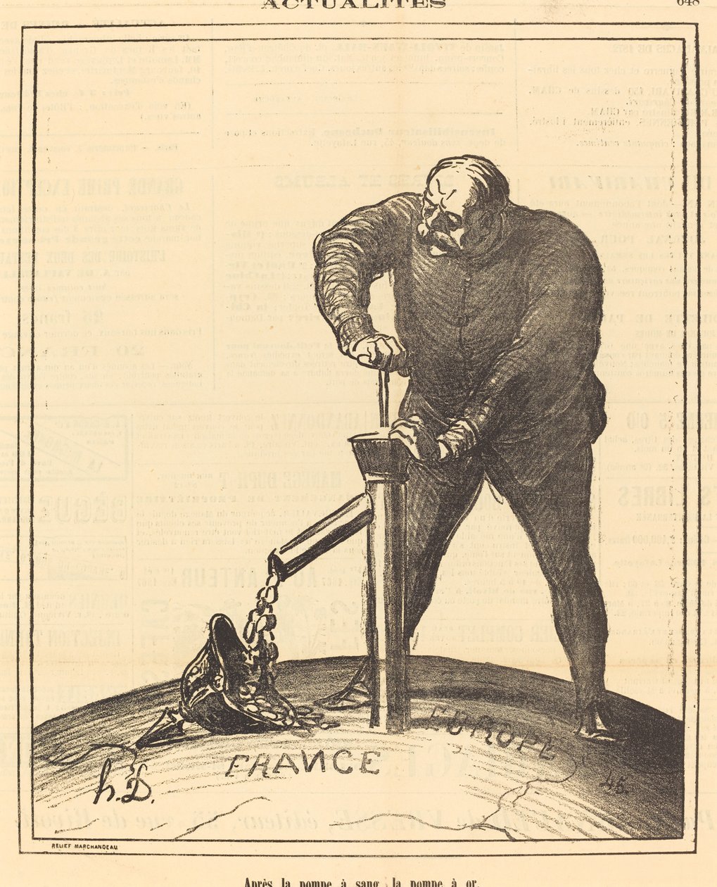 Após a bomba de sangue, a bomba de ouro de Honoré Daumier