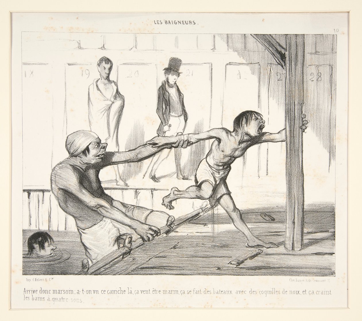 Marsoin chega; alguém viu este caniche, quer ser marinheiro, faz casacos de casca de nozes, e tem medo dos banhos de quatro galinhas, de Honoré Daumier
