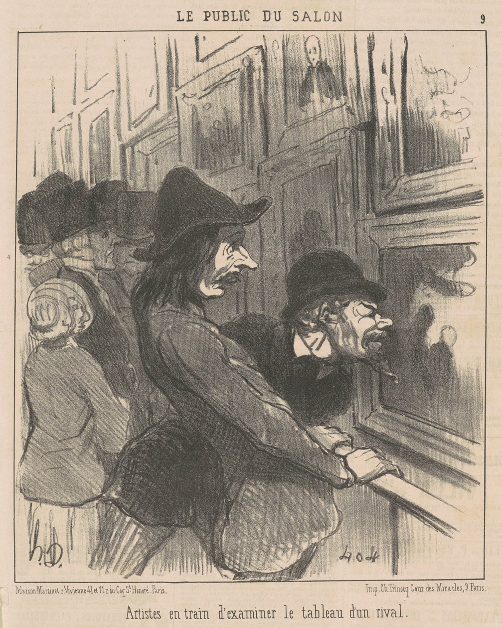 Artistas examinando... de Honoré Daumier