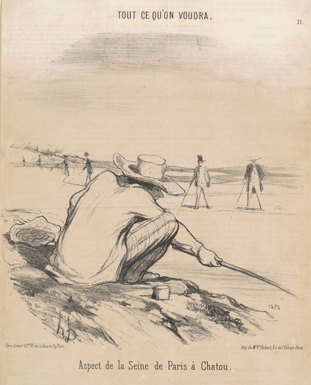 Aspecto do Sena de Paris a Chatou de Honoré Daumier