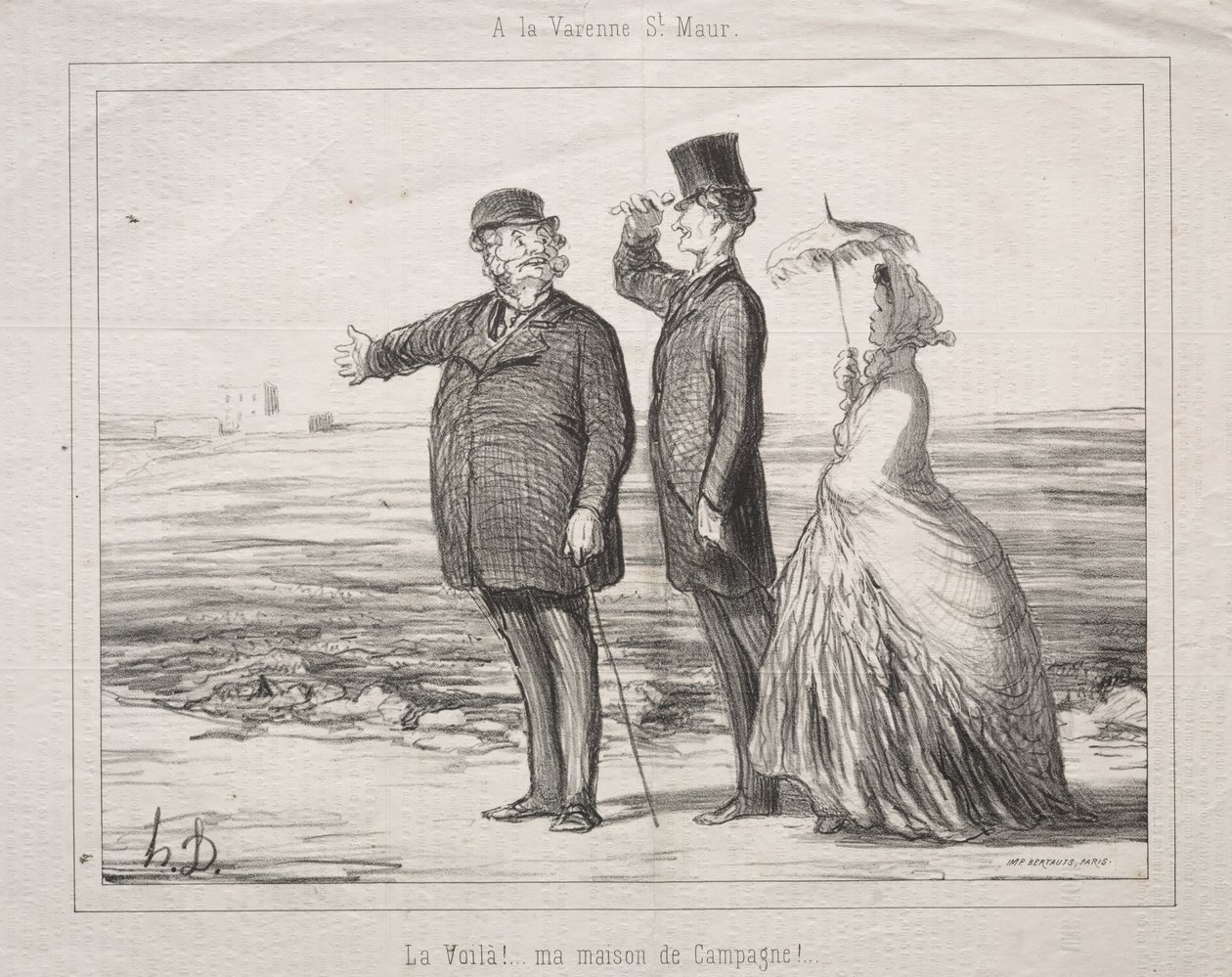 Em Varenne-Saint-Maur: Eis! Aqui está, minha casa no campo! de Honoré Daumier