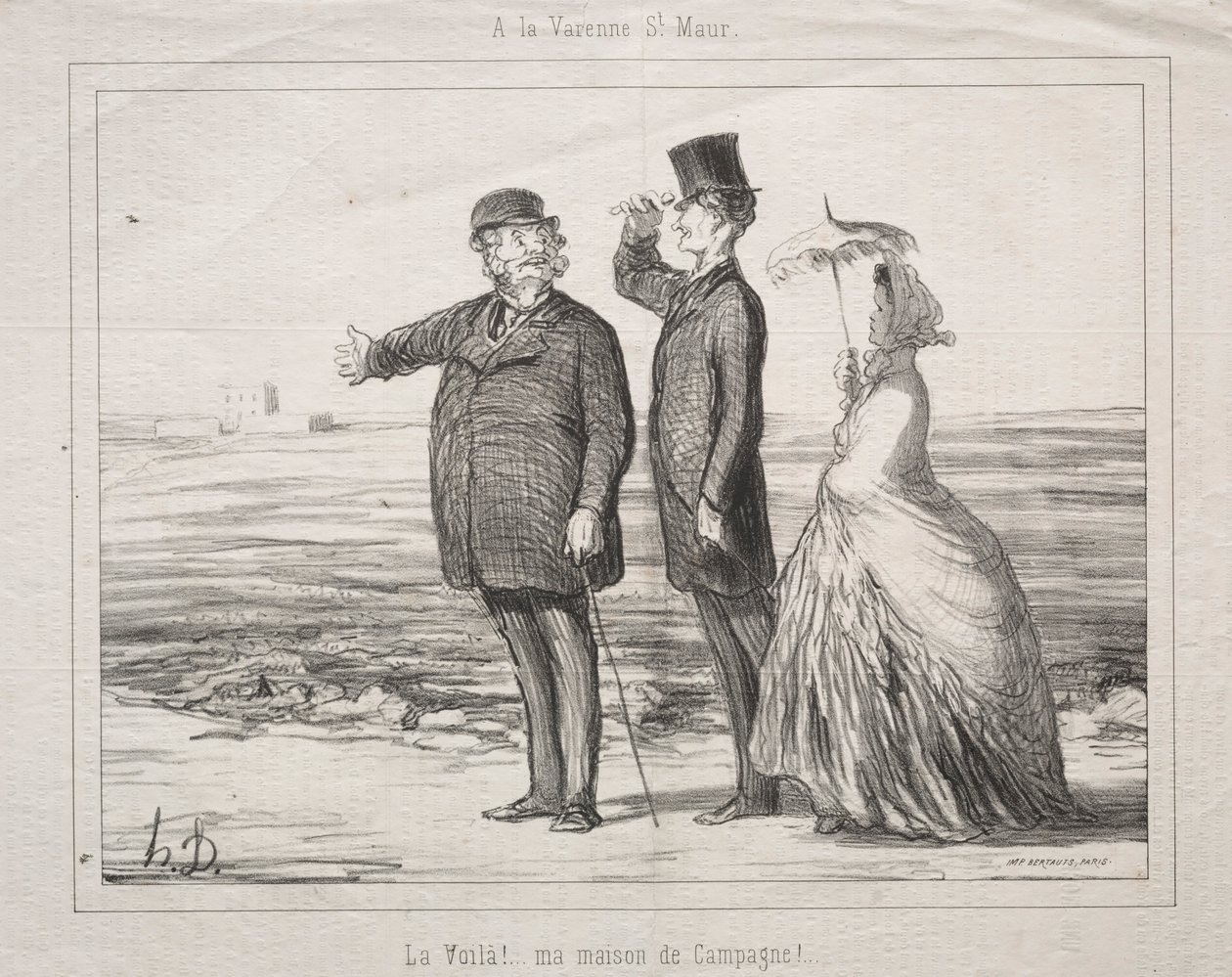 Em Varenne-Saint-Maur: Eis! Aqui está, minha casa no campo !, 1862. de Honoré Daumier