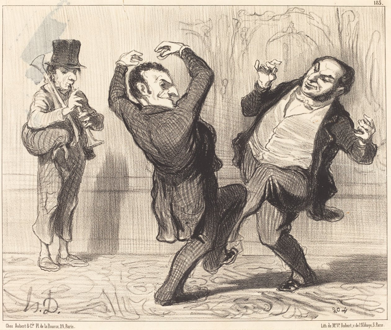 Anexados por sua grandeza à margem do Sena... de Honoré Daumier