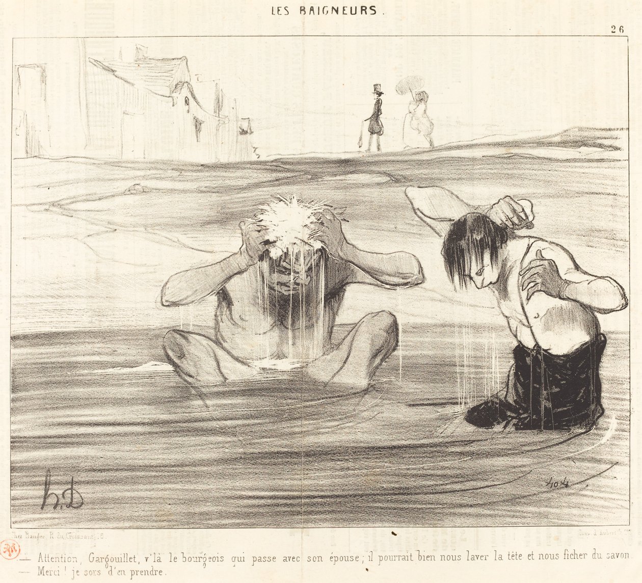 Cuidado, Gargouillet, aí vem o burguês passando... de Honoré Daumier