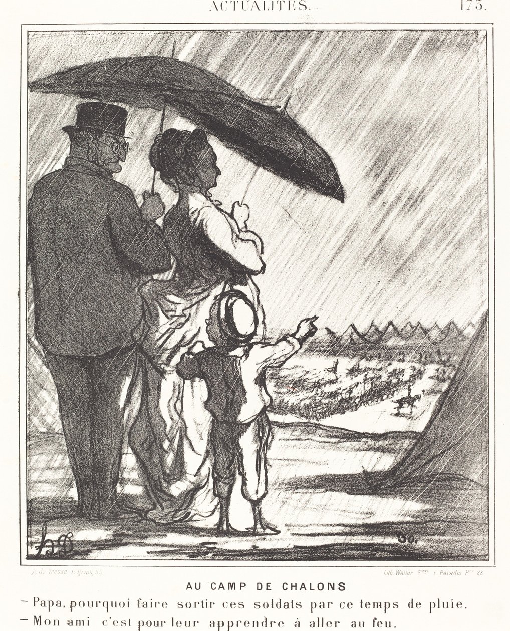No Campo de Chalons de Honoré Daumier
