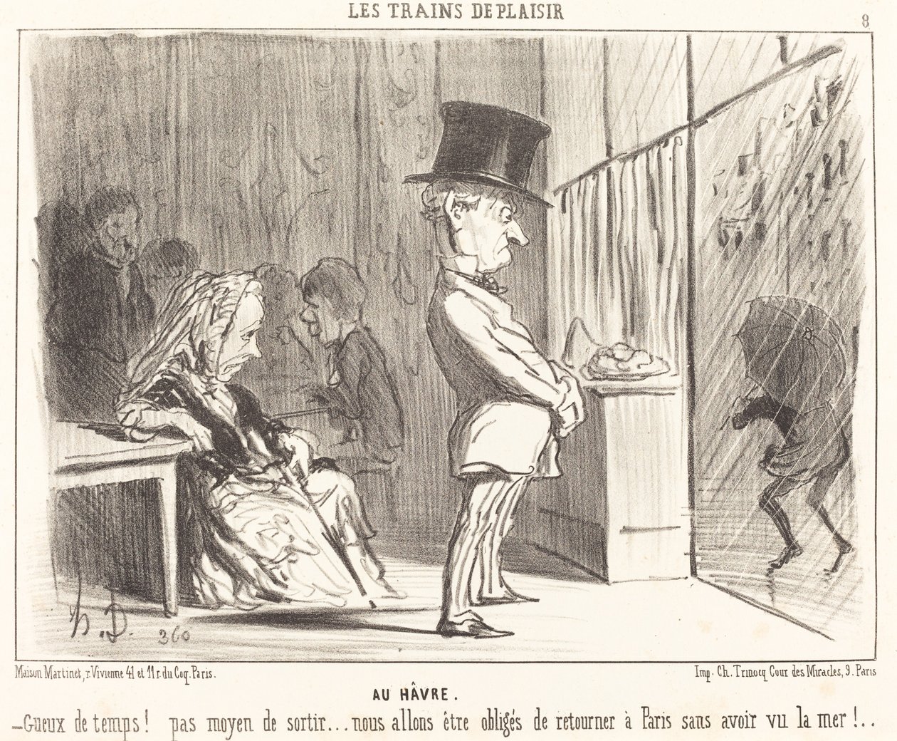 Para o porto de Honoré Daumier