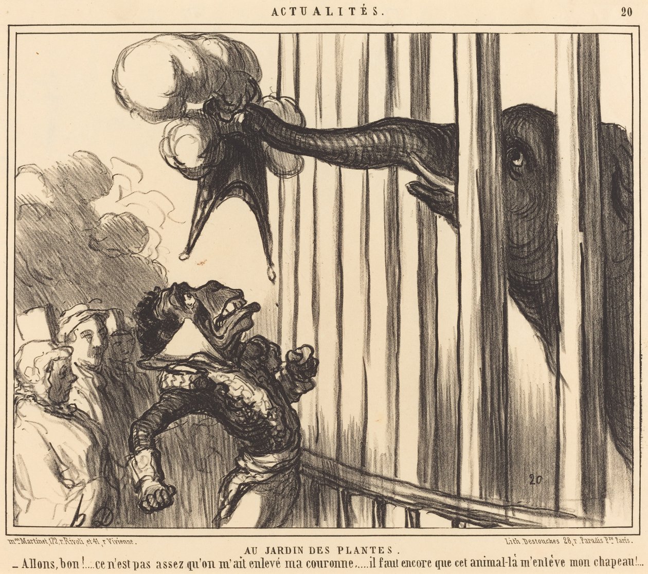 No Jardim das Plantas de Honoré Daumier