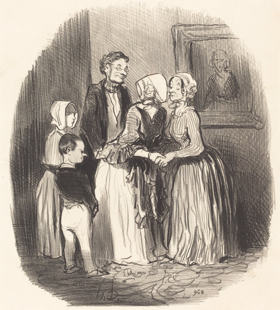 No Ano Novo, visite... tia Rabourdin de Honoré Daumier