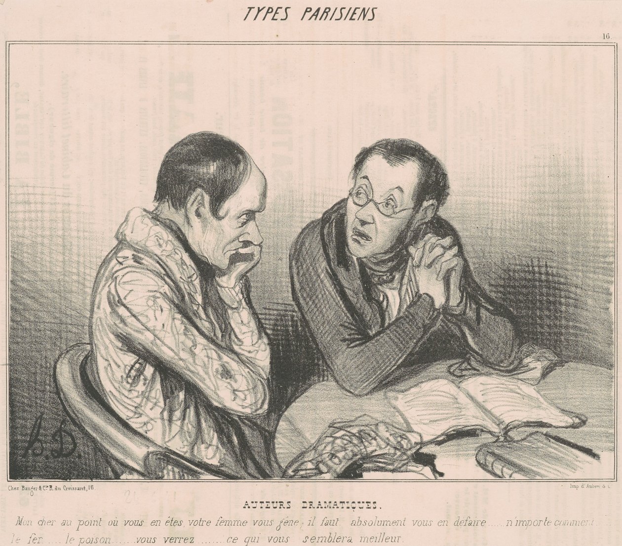 Dramaturgos de Honoré Daumier