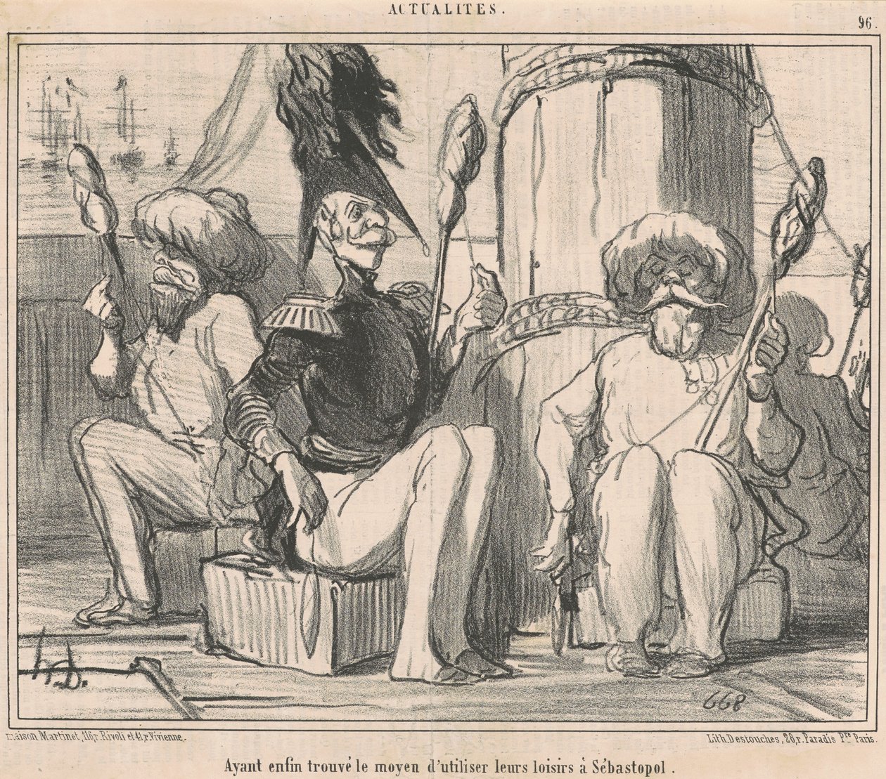 Tendo finalmente encontrado uma maneira de usar seus hobbies! de Honoré Daumier