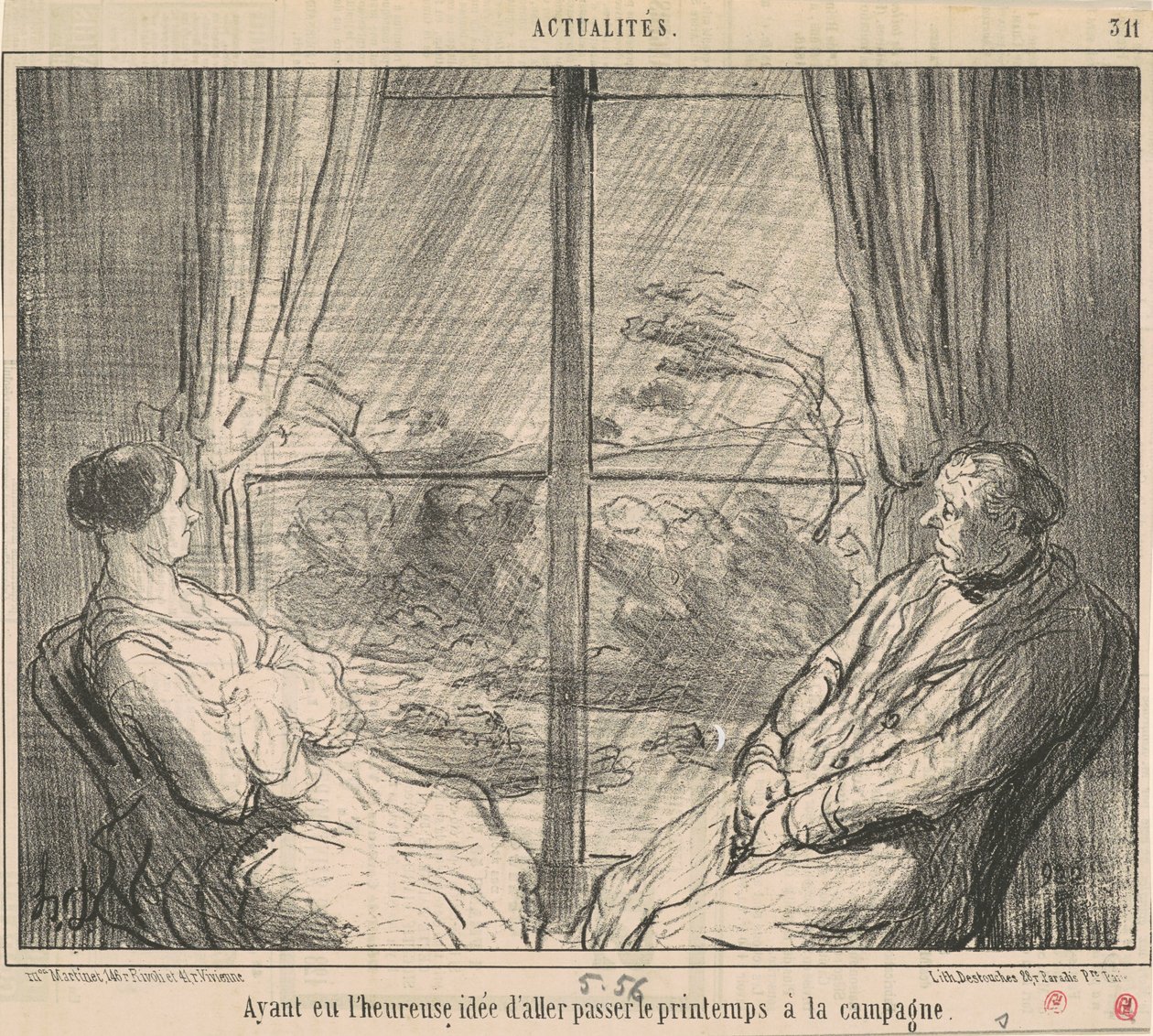 Tendo tido... a ideia de ir... de Honoré Daumier