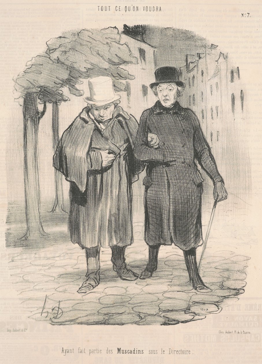 Tendo feito parte dos muscadins sob o conselho de administração de Honoré Daumier