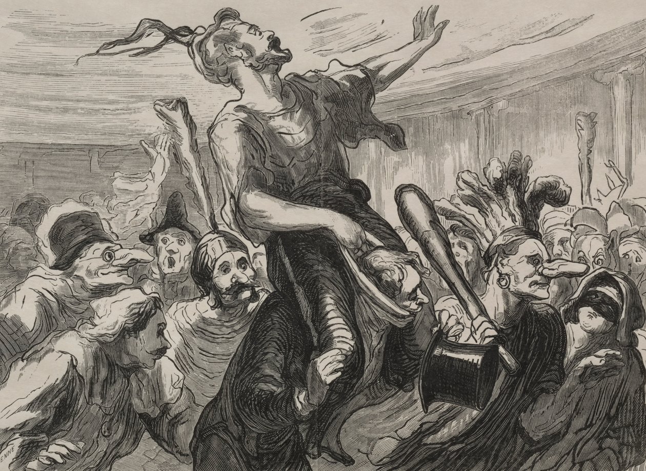 Bola de ópera: viva os flamingos. de Honoré Daumier