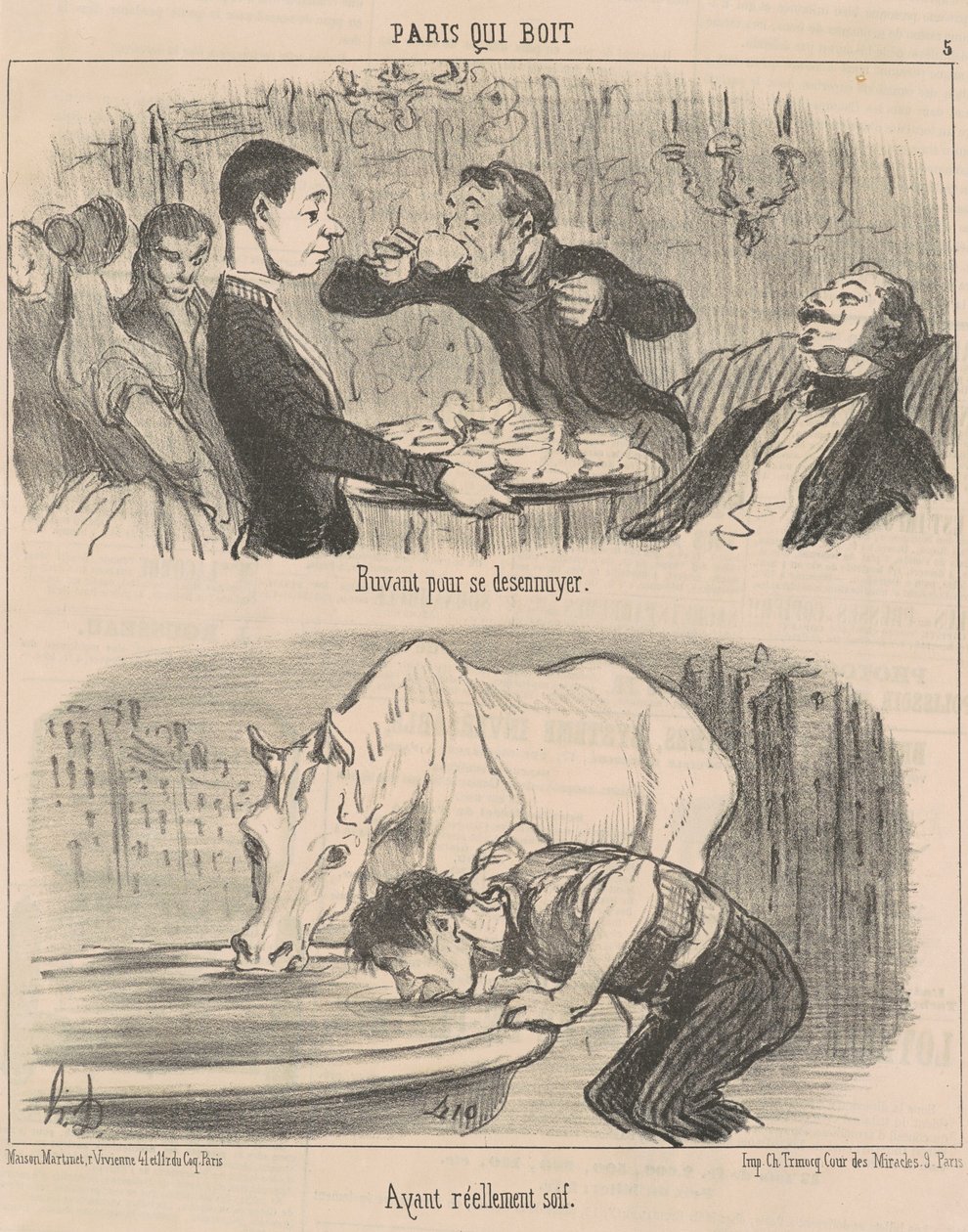Babando para ficar entediado de Honoré Daumier