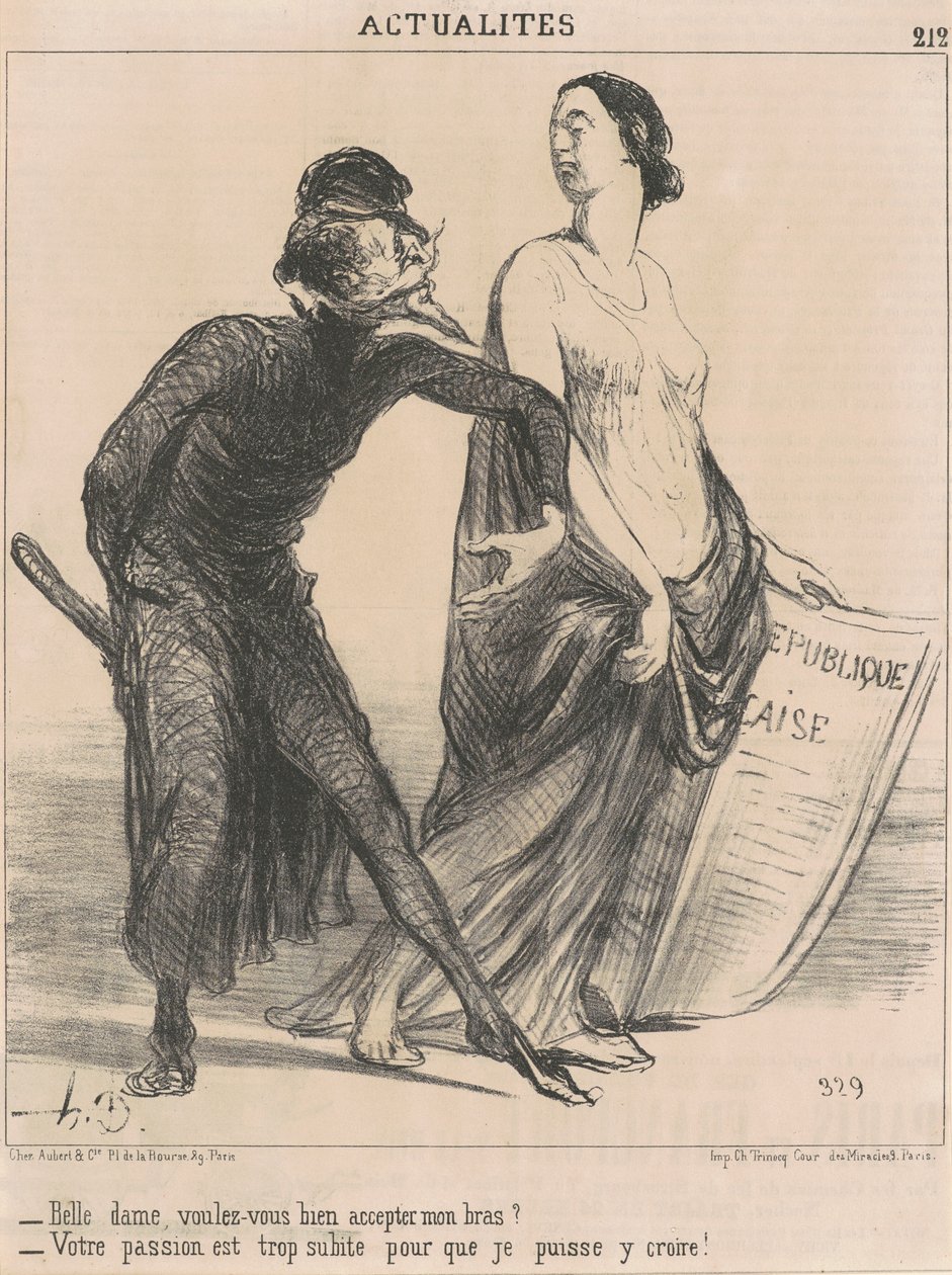 Linda dama, você... aceita meu braço? de Honoré Daumier