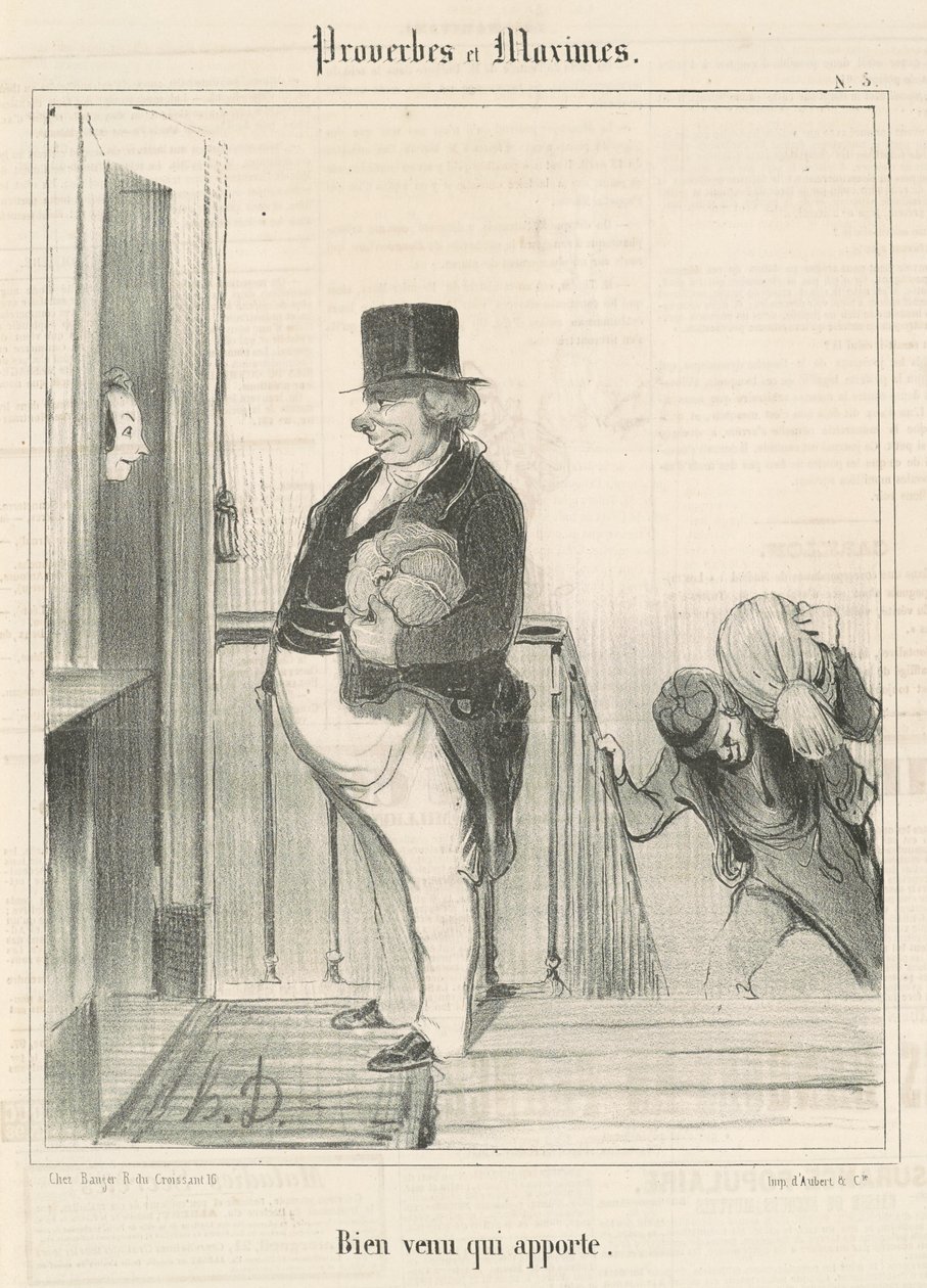 Bem-vindo quem traz de Honoré Daumier