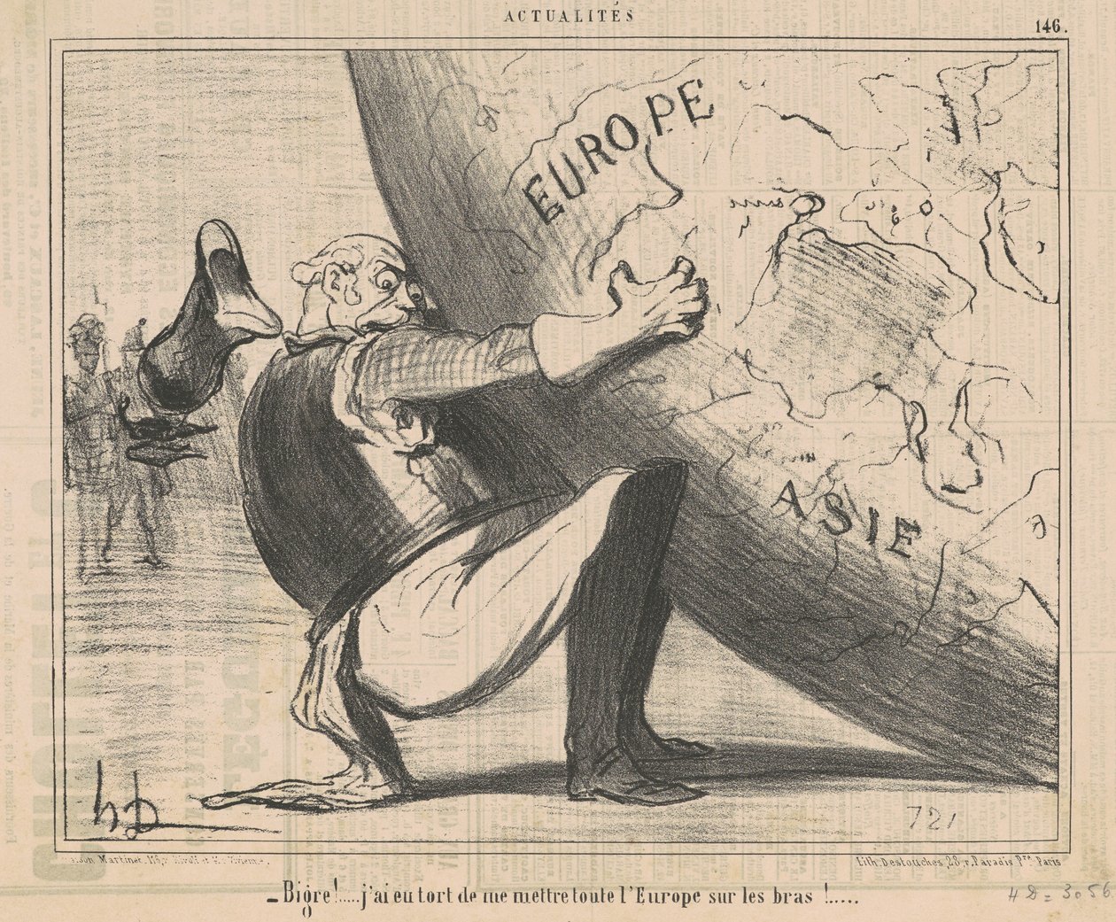 Droga! ... Eu estava errado em me colocar ... de Honoré Daumier
