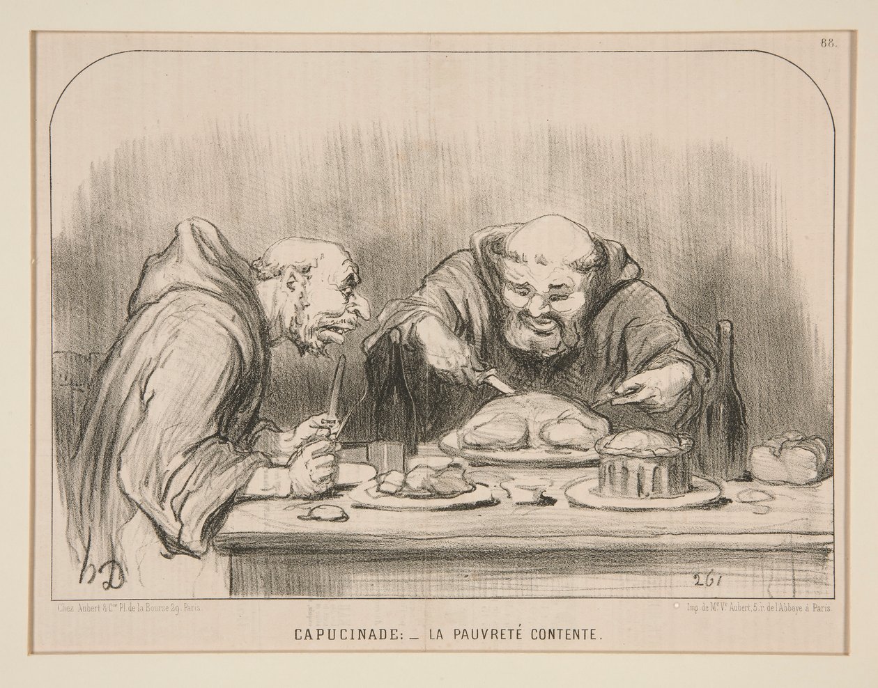 Capucinade: - Pobreza satisfeita, #88 de Actualites de Honoré Daumier