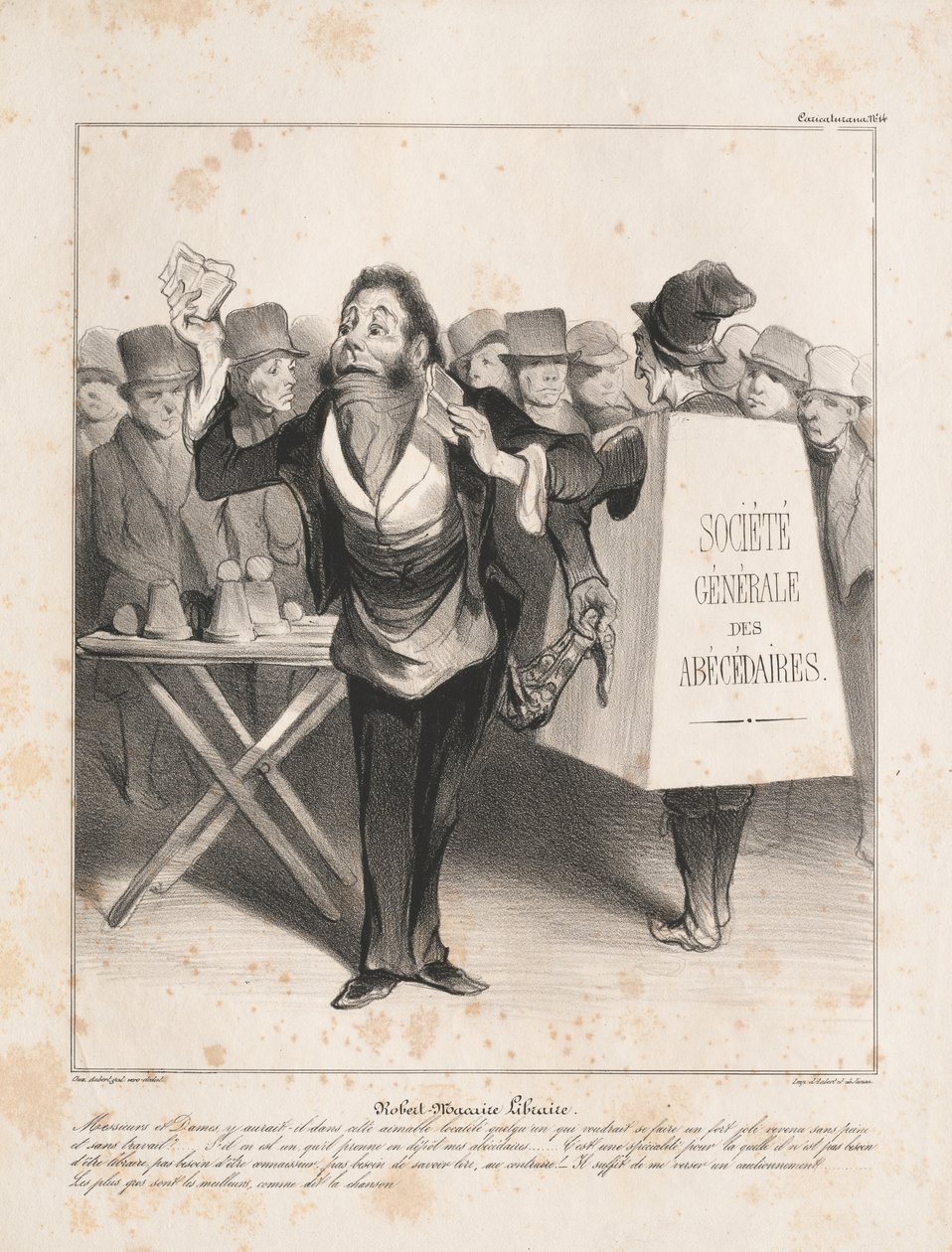Caricaturana: Pl. 14, livreiro Robert Macaire Caricaturana: Pl. 14, livreiro Robert Macaire, 183 de Honoré Daumier
