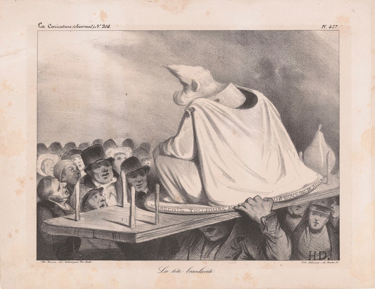 Caricatura de Luís Filipe I 1773-1850, Rei dos Franceses, 1834. de Honoré Daumier