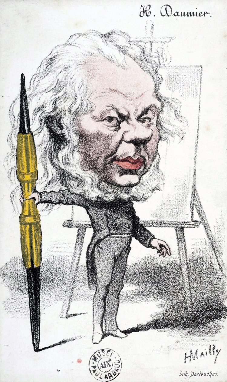 Cartoon de Honore Daumier (1808-1879), gravador, pintor e escultor francês. Gravura de Hyppolite Mailly (nascido em 1829). Dim: 14x8,5cm. Museu Arbaud. de Honoré Daumier