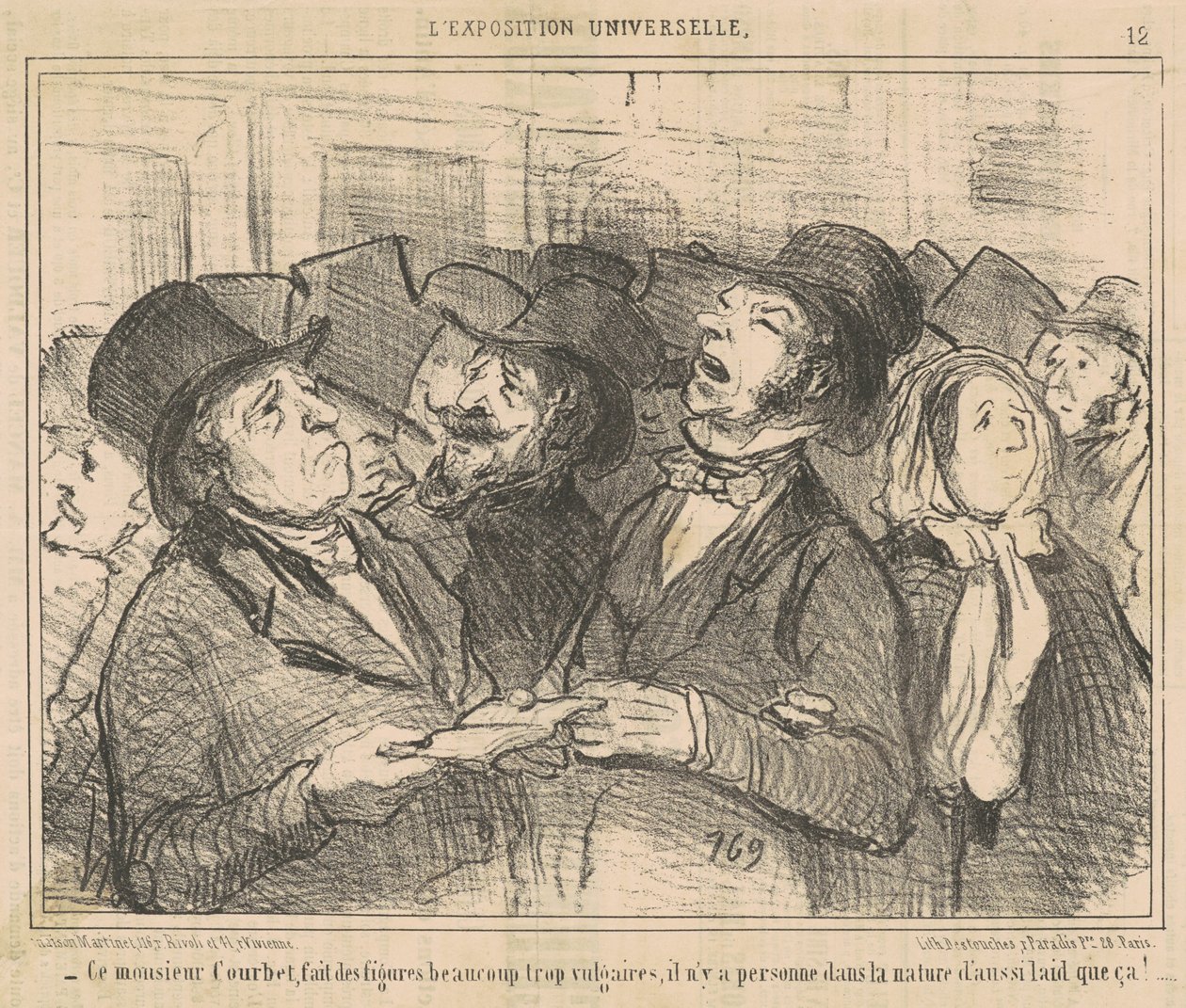 Este Monsieur Courbet, faz figuras... vulgares... de Honoré Daumier