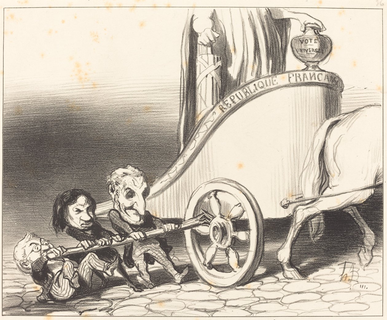 Essa carruagem sempre funcionará... de Honoré Daumier