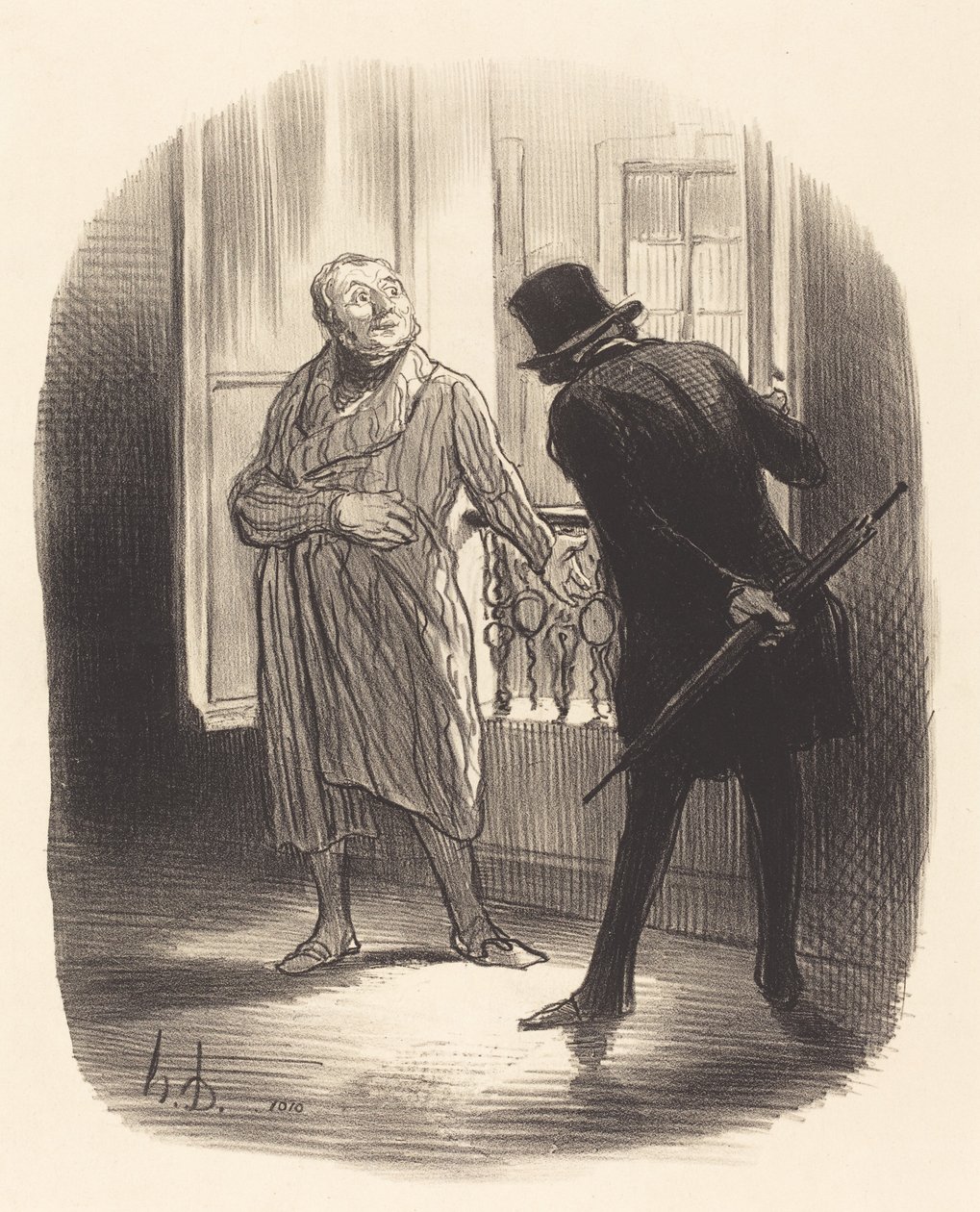 Esta acomodação é um pouco cara, para a Place Royale... de Honoré Daumier