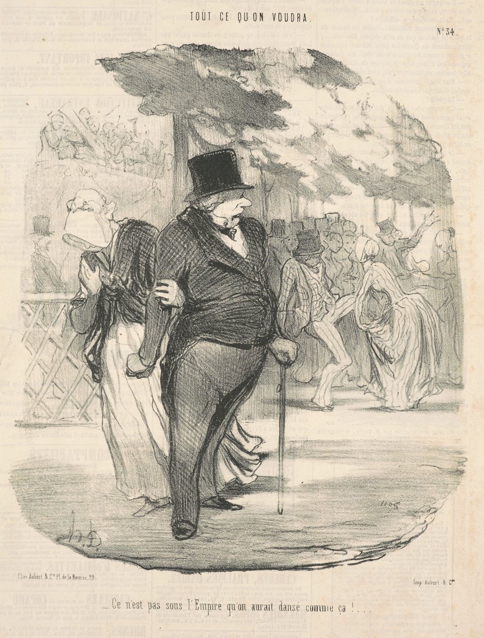Não é sob o império que teríamos dançado assim!... de Honoré Daumier