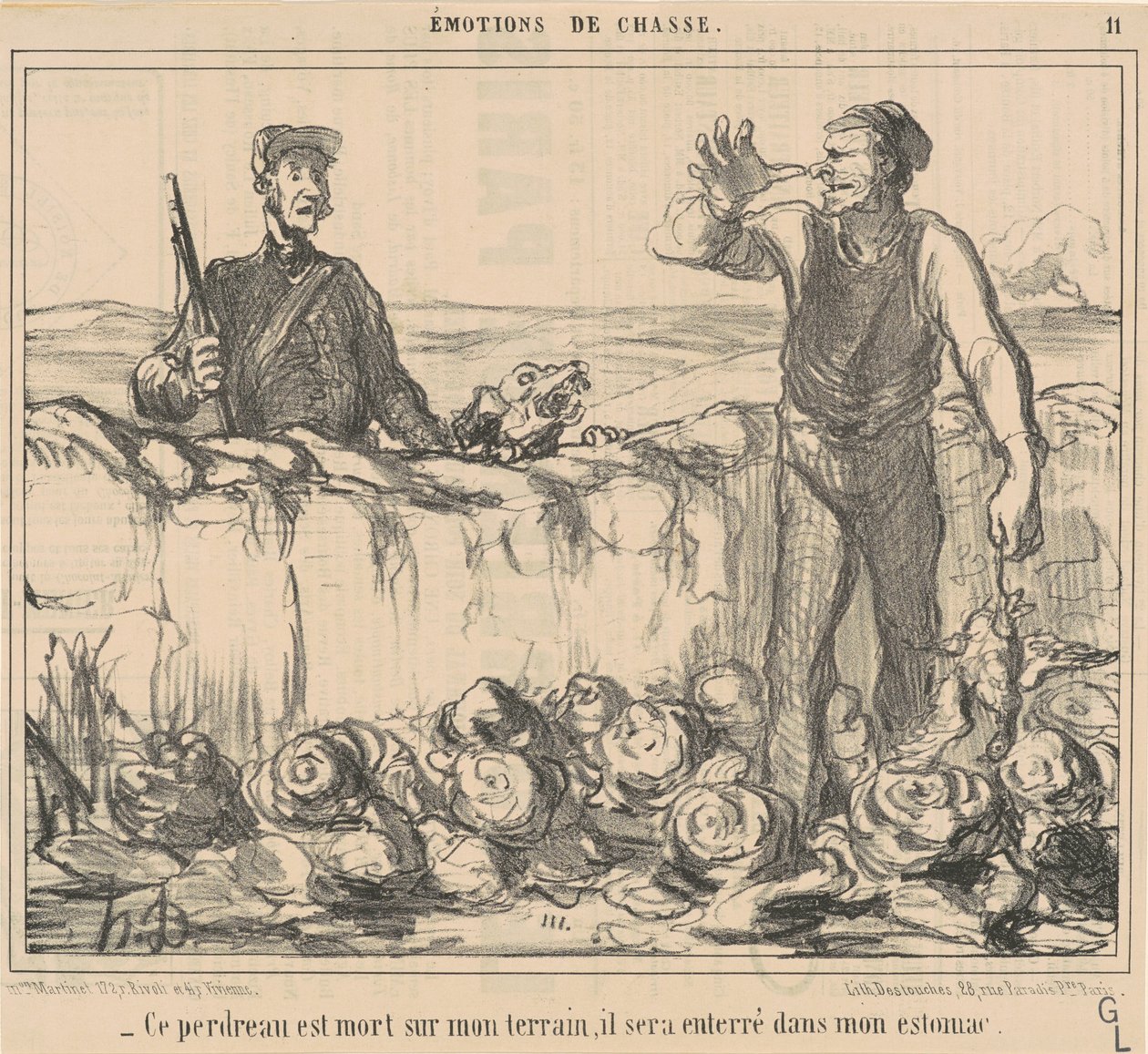 Esta perdiz morreu na minha terra... de Honoré Daumier