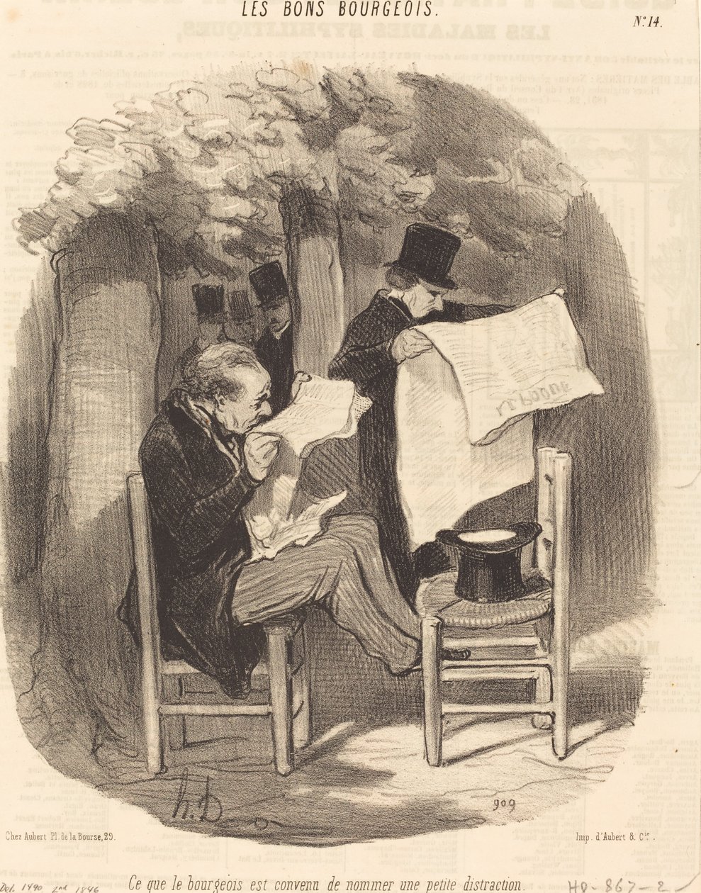 O que a burguesia concordou em chamar de... distração de Honoré Daumier