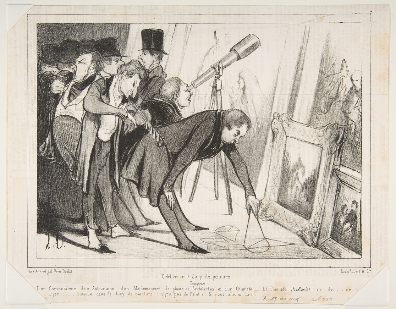 Celebrrrre Jury de Peinture ..., publicado em Le Charivari, 16 de março de 1840, 16 de março de 1840. de Honoré Daumier