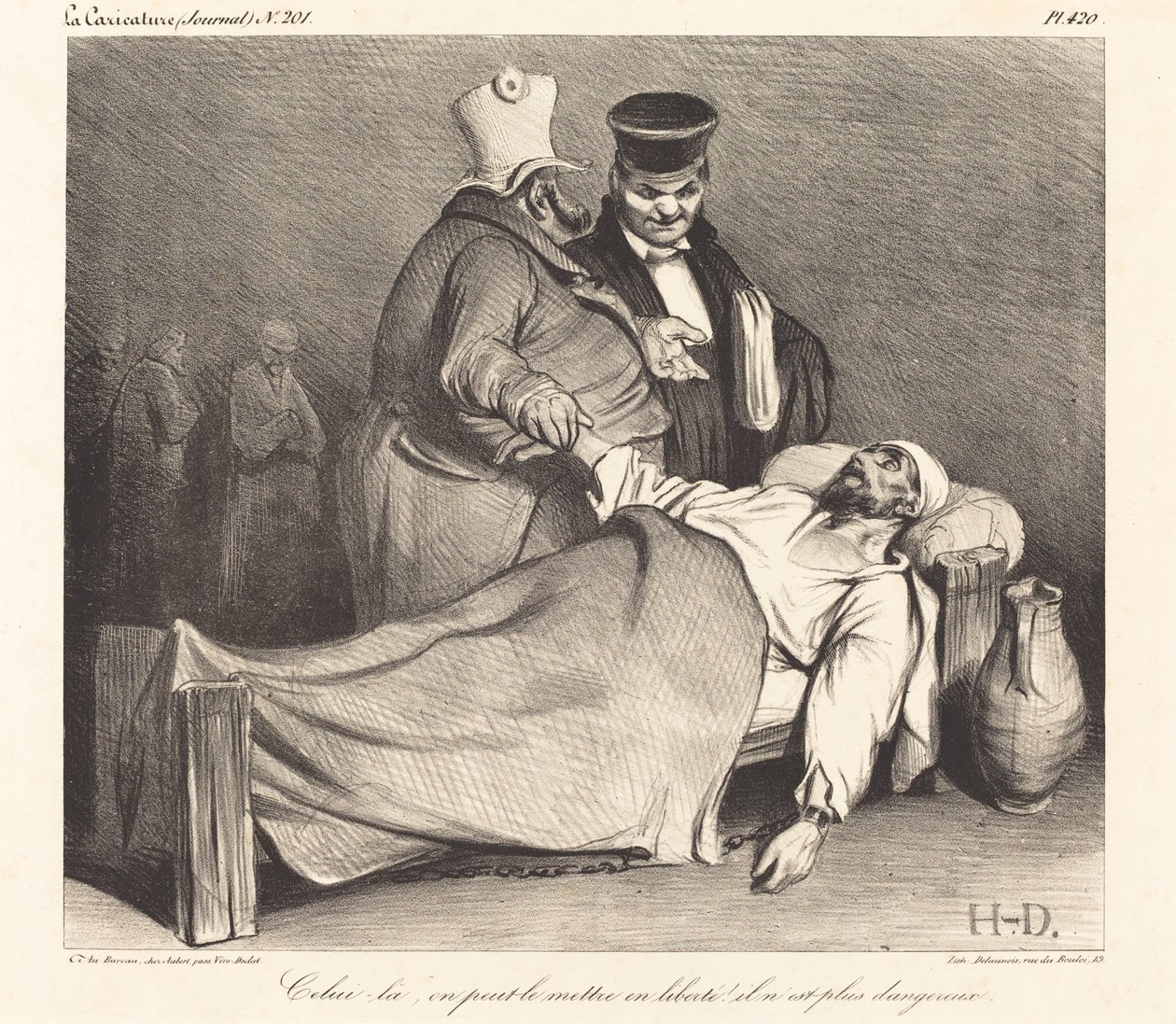 Este, podemos libertá-lo! (Este podemos libertar! Ele não é mais perigoso!) de Honoré Daumier