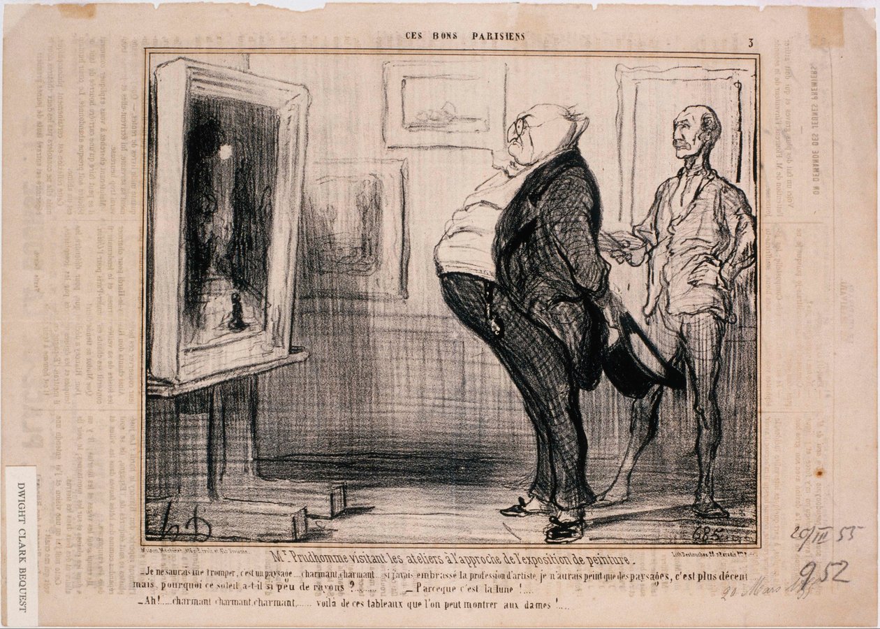 Estes Bons Parisiens- M. Prudhomme visitando as oficinas ... de Honoré Daumier