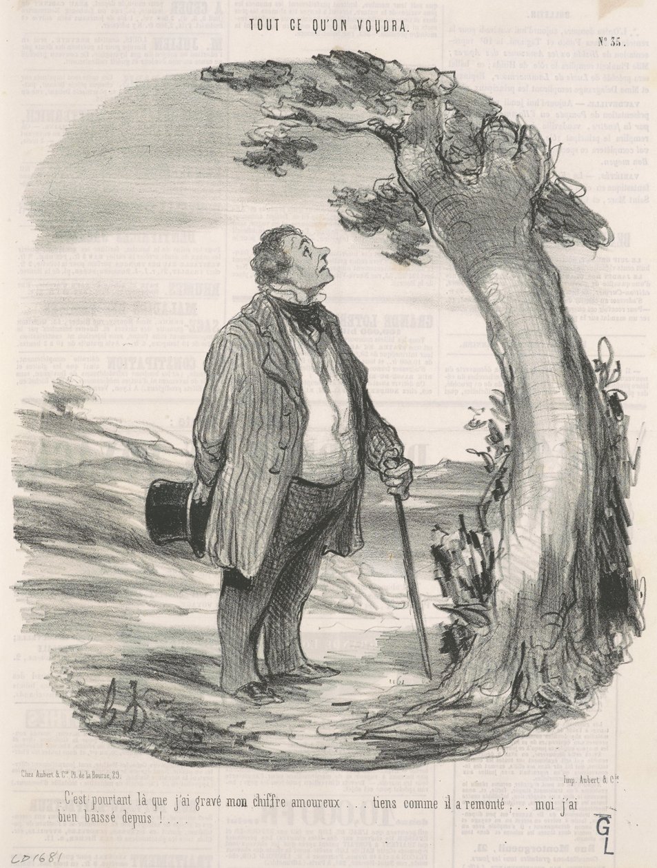 Foi onde gravei meu número... de Honoré Daumier