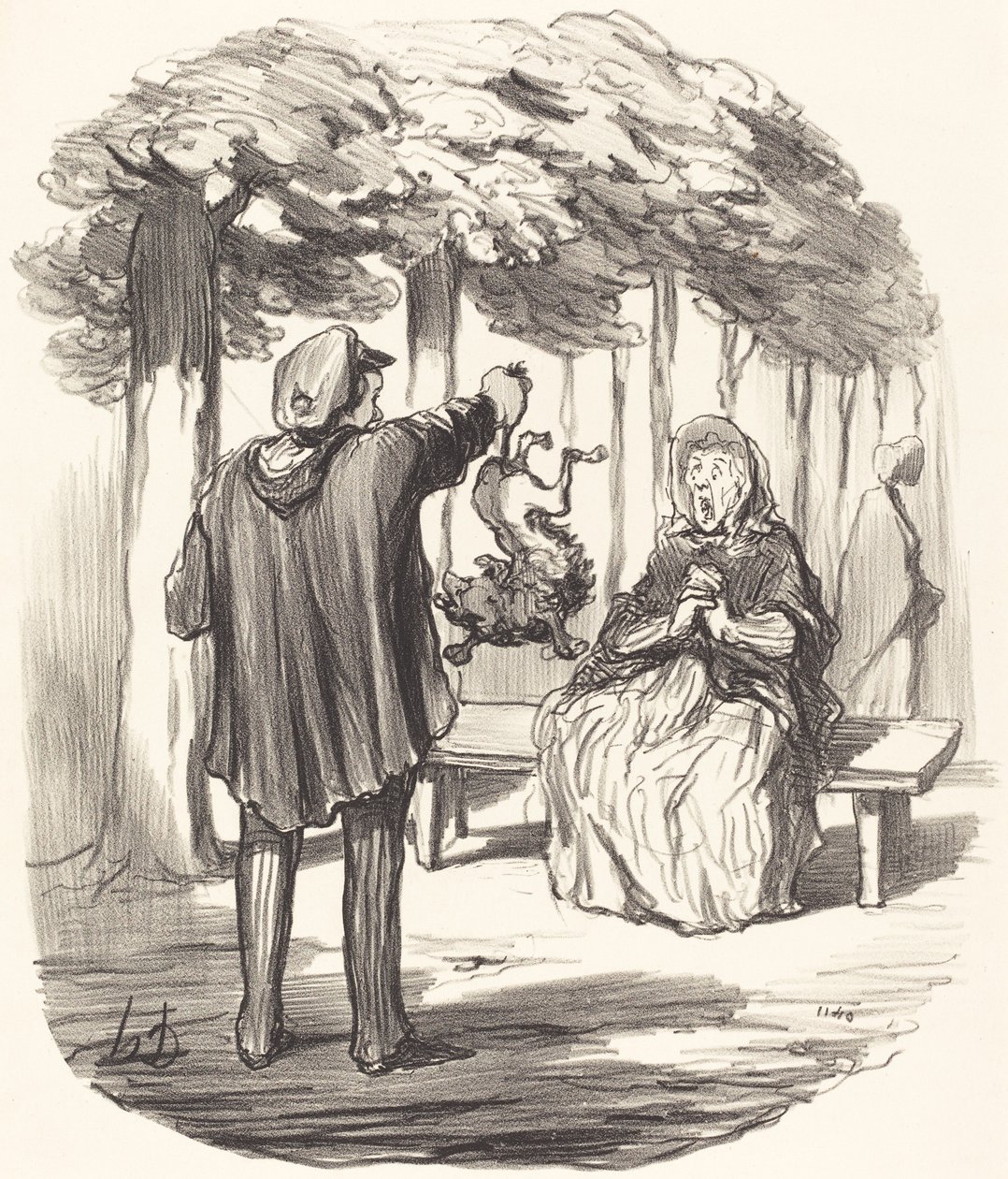 Você está aí? de Honoré Daumier