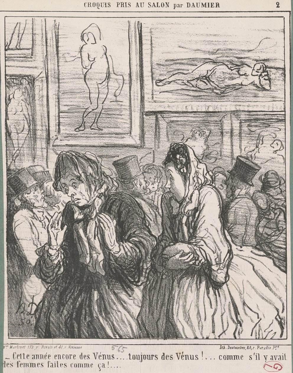 Vênus novamente este ano... de Honoré Daumier