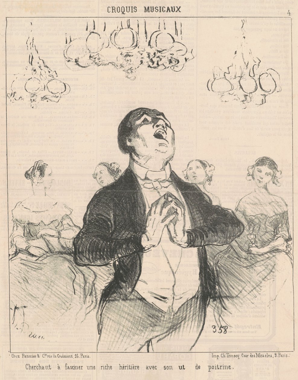 Procurando fascinar um rico... de Honoré Daumier