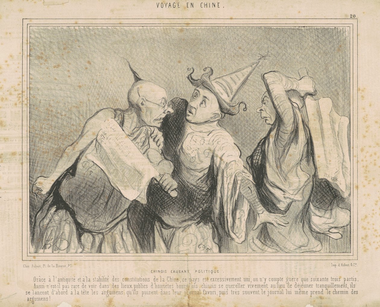 Política de bate-papo chinês de Honoré Daumier