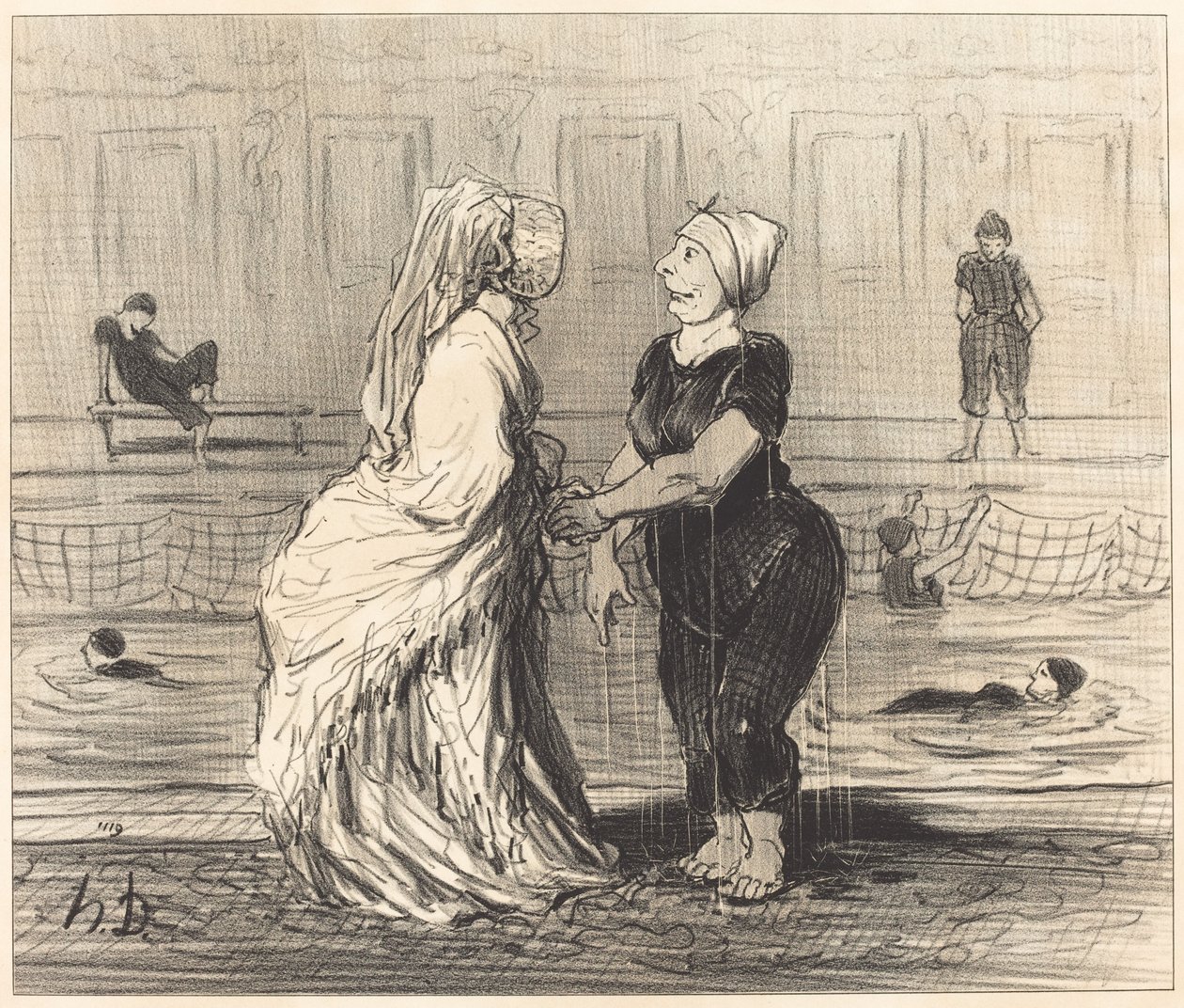 Querida Baronesa, parabenizo-a... de Honoré Daumier